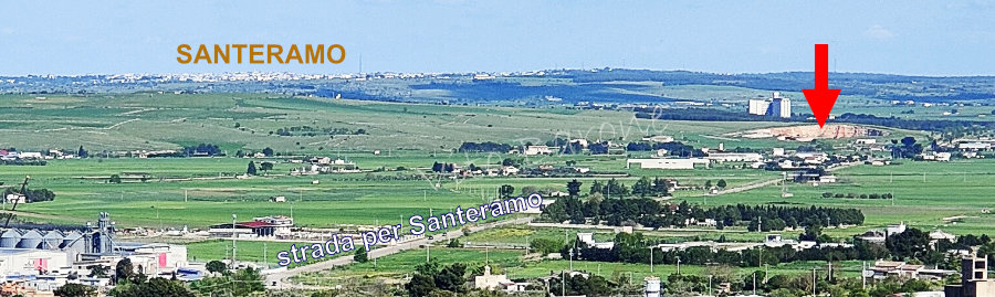 la zona delle orme vista da Altamura