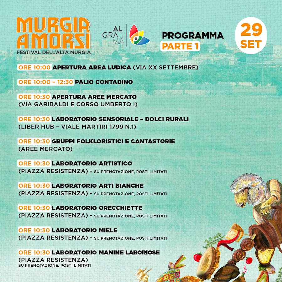programma 29 settembre - I parte - Murgia a morsi - AlGraMa