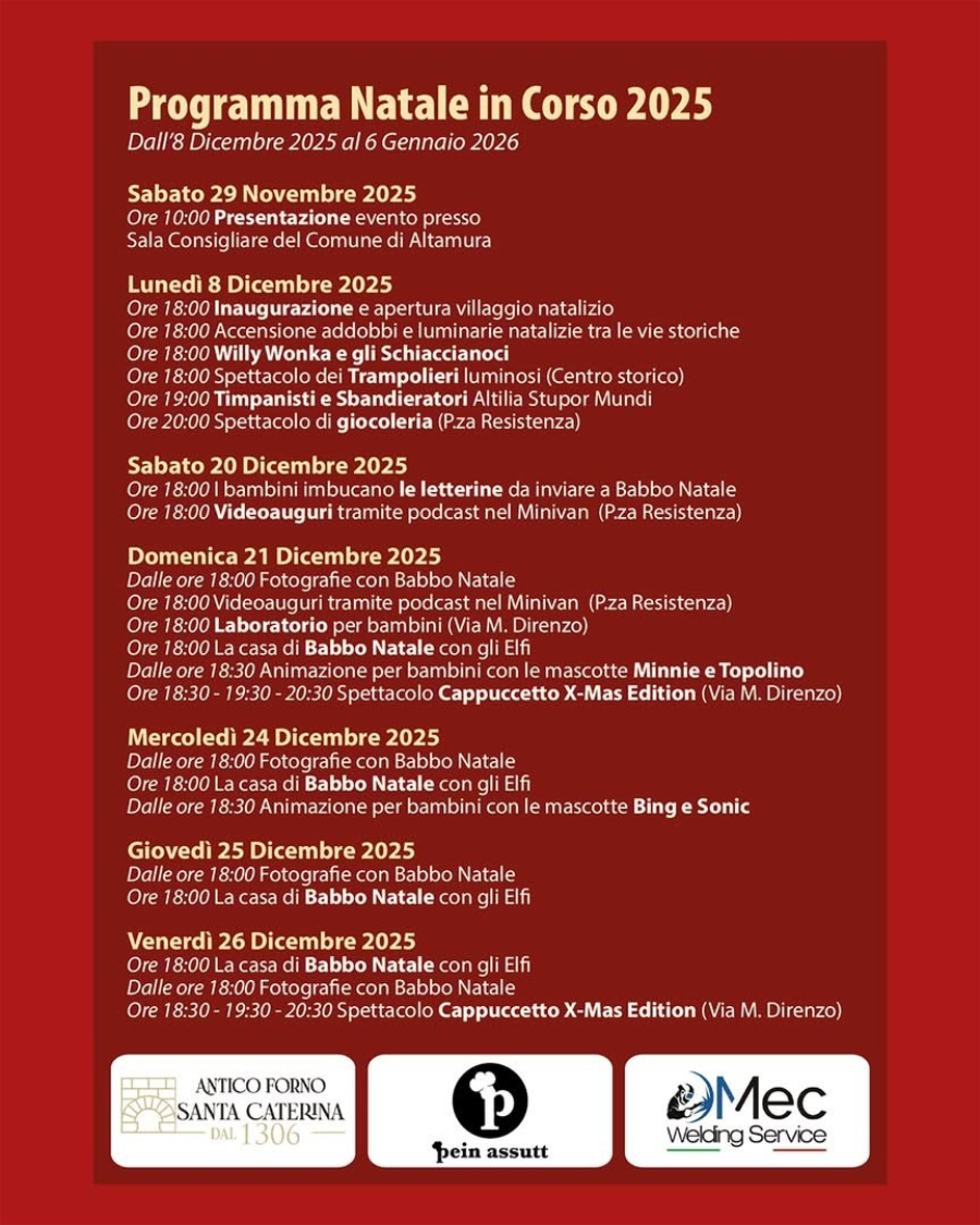 Natale in Corso - programma 1/3