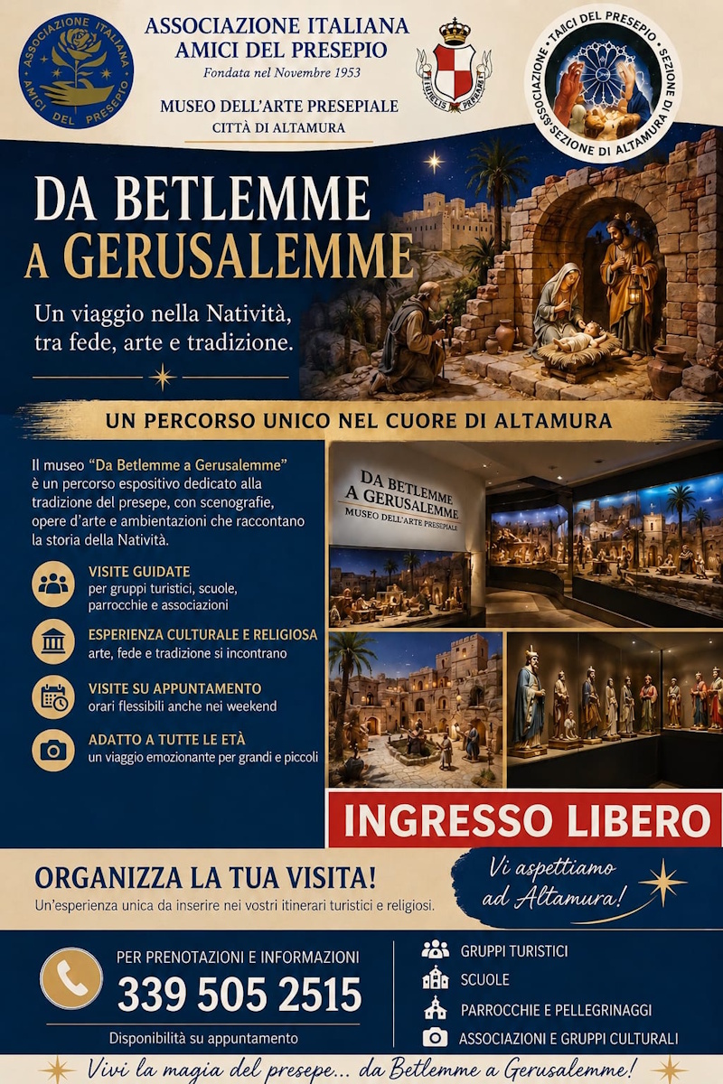 Da Betlemme a Gerusalemme