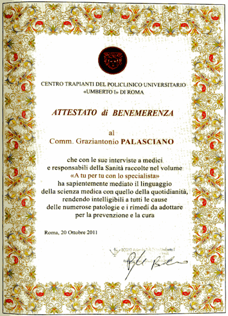Attestato di Benemerenza