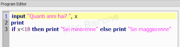 esempio if ... then ... else