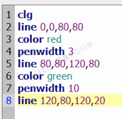 esempio programma line