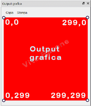 coordinate area output grafica