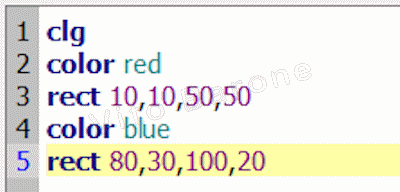 esempio programma 2 rettangoli