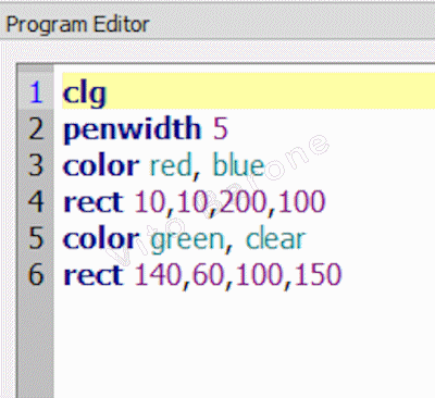 esempio programma 2 rettangoli con bordo